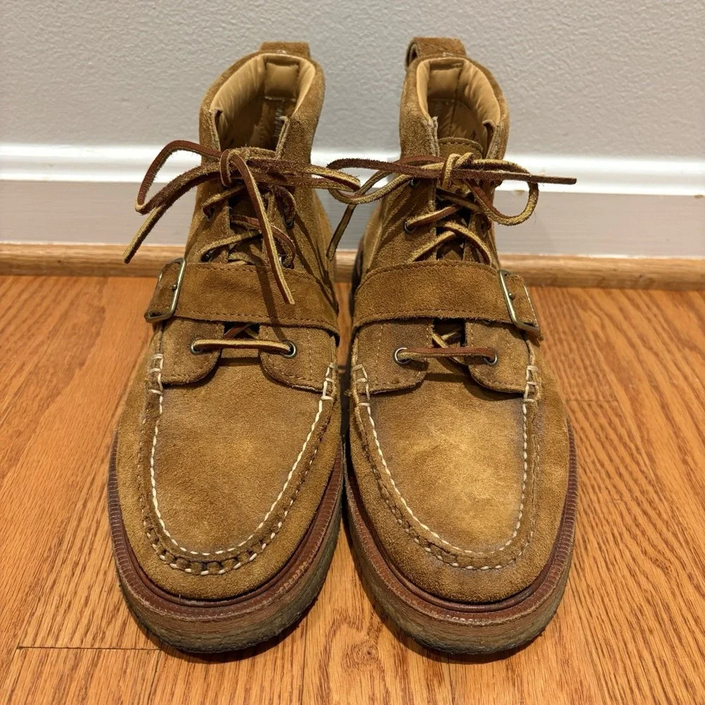 Yuketen Suede Leather Boots with Strap Men